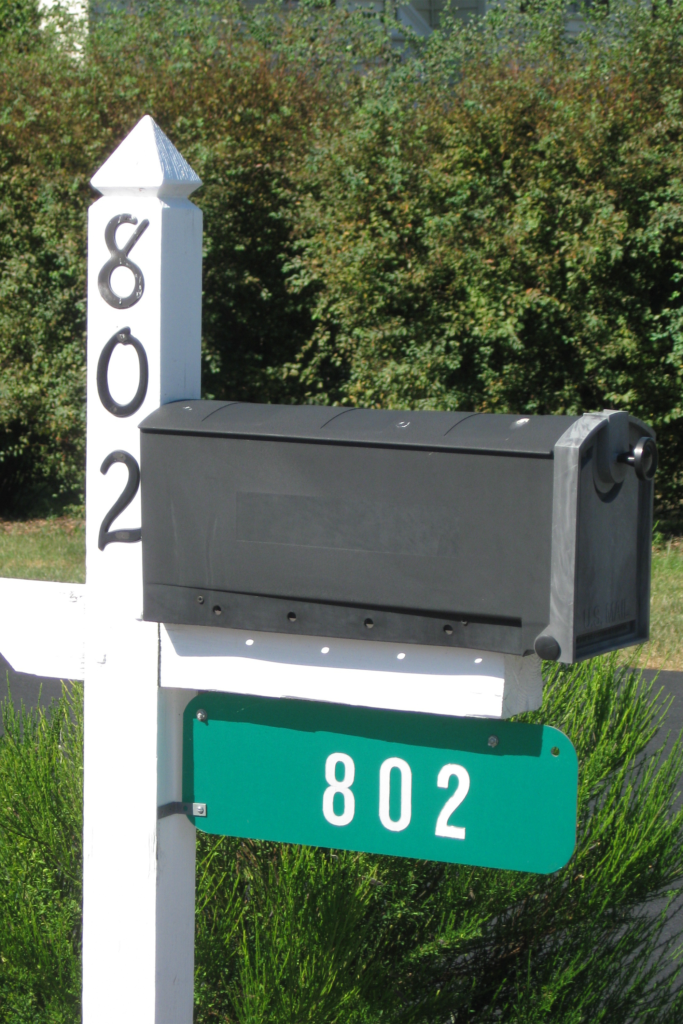 Address Sign on a Mailbox